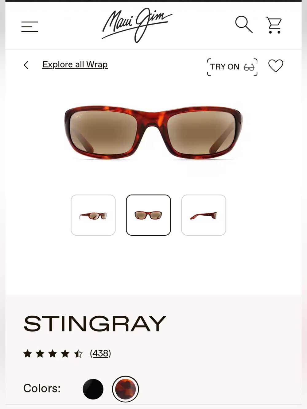 Maui Jim Stingray Sunglasses, tortoise - Picture 3 of 7